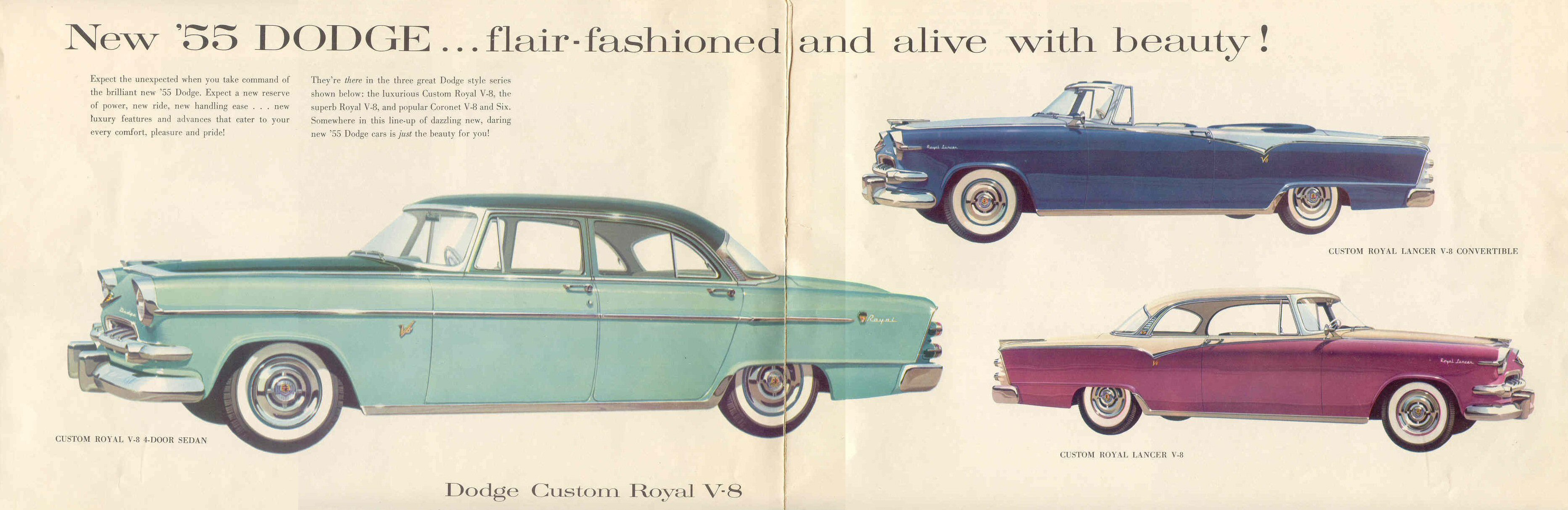 1955 Dodge Car Brochure Page 1